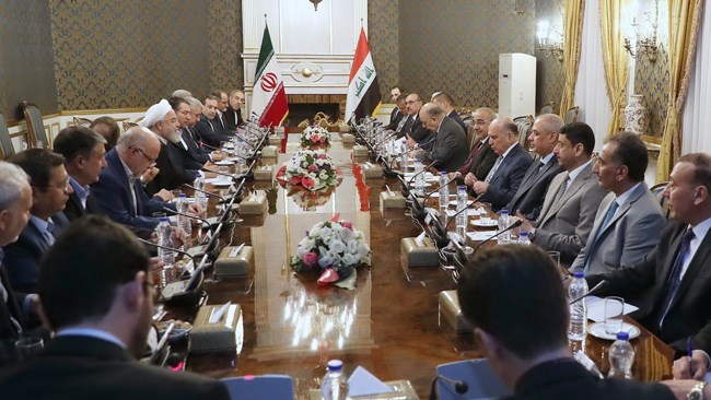 نشست هیأت‌های عالی‌رتبه ایران و عراق روز گذشته به ریاست عادل عبدالمهدی نخست وزیر عراق و حسن روحانی رئیس جمهور برگزار شد.